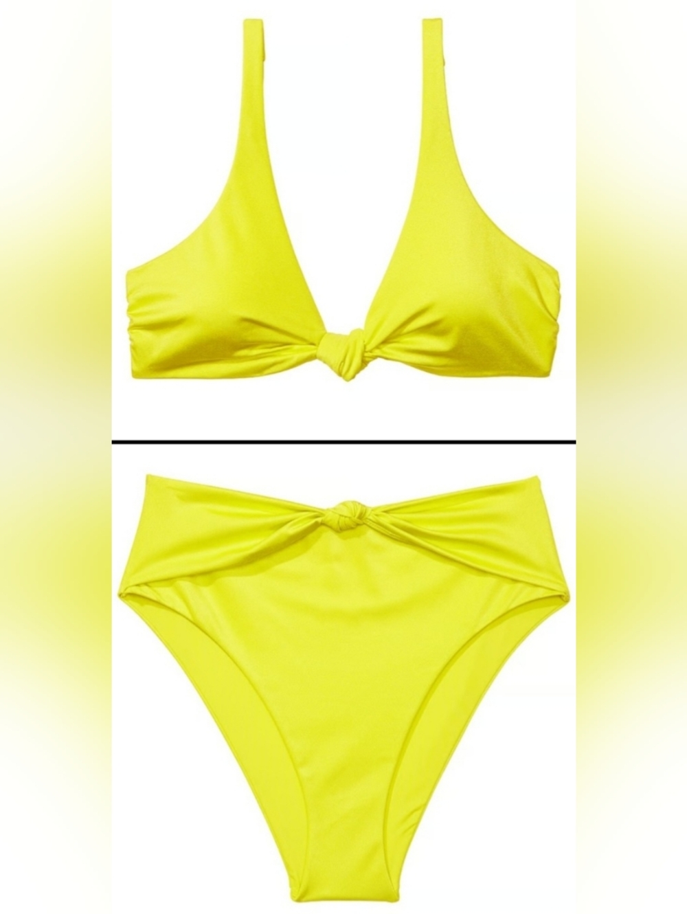 S/S VS Swim Knotted Bralette HighWaist Cheeky Bikini Set Tropical Island Getaway